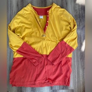 Vintage Oilily colorblock long sleeve tee womens large